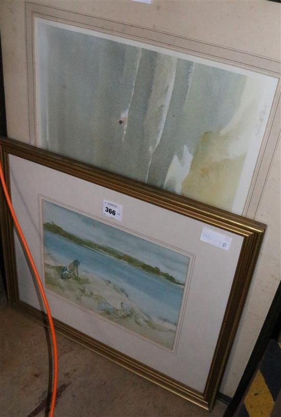 Two Russell Flint prints, signed(-)